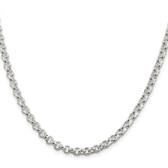 Sterling Silver 4.6mm Rolo Chain - 6
