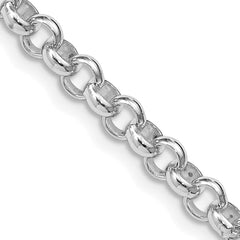 Sterling Silver Rhodium-plated 4.6mm Rolo Chain - 2