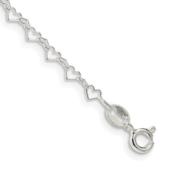 Sterling Silver 3.5mm Fancy Heart Link Chain - 5