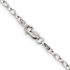 Sterling Silver 2.5mm Oval Fancy Rolo Chain - 2