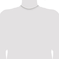 Sterling Silver 2.5mm Oval Fancy Rolo Chain