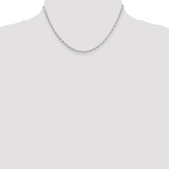 Sterling Silver 2.5mm Oval Fancy Rolo Chain - 2