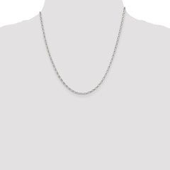 Sterling Silver 2.5mm Oval Fancy Rolo Chain - 10