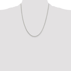 Sterling Silver 2.5mm Oval Fancy Rolo Chain - 5