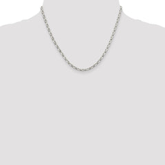 Sterling Silver 3.2mm Oval Fancy Rolo Chain - 2