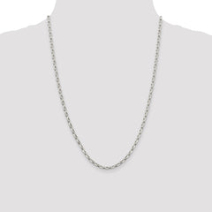 Sterling Silver 3.2mm Oval Fancy Rolo Chain - 4