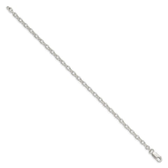Sterling Silver 3.2mm Oval Fancy Rolo Chain - 8