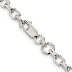 Sterling Silver 4.4mm Oval Fancy Rolo Chain - 2