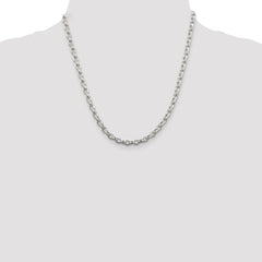 Sterling Silver 4.4mm Oval Fancy Rolo Chain - 2