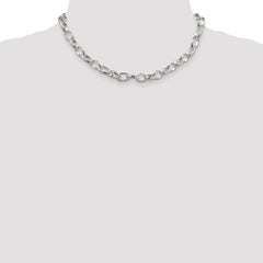 Sterling Silver 8mm Fancy Rolo Chain - 4