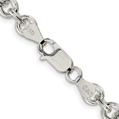 Sterling Silver Rhodium-plated 6.1mm Cable Chain - 3