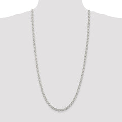 Sterling Silver Rhodium-plated 6.1mm Cable Chain - 3