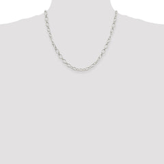Sterling Silver 6.1mm Fancy Patterned Rolo Chain - 4