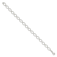 Sterling Silver 6.1mm Fancy Patterned Rolo Chain - 6