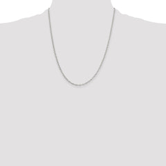 Sterling Silver 2.25mm Oval Cable Chain - 3