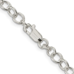 Sterling Silver 5.3mm Oval Cable Chain - 7