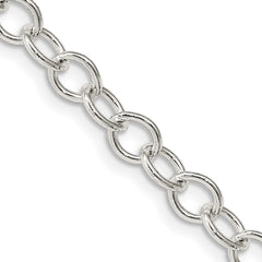 Sterling Silver 5.3mm Oval Cable Chain - 7