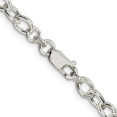 Sterling Silver 5.75mm Oval Cable Chain - 4