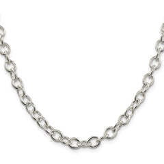 Sterling Silver 6.8mm Oval Cable Chain - 3