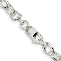 Sterling Silver 6.8mm Oval Cable Chain - 2