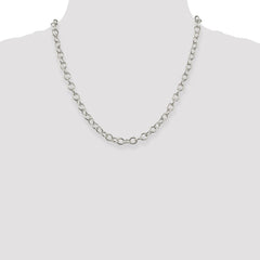 Sterling Silver 6.8mm Oval Cable Chain - 3