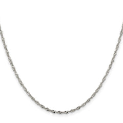 Sterling Silver 2mm Singapore Chain w/4in ext.