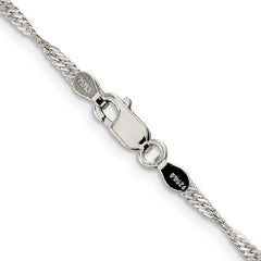 Sterling Silver 2mm Singapore Chain - 6