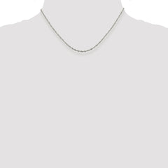 Sterling Silver Rhodium-plated 2mm Singapore Chain - 2