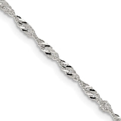 Sterling Silver 2mm Singapore Chain - 6