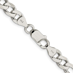 Sterling Silver 7.25mm Pavâ Flat Figaro Chain - 2