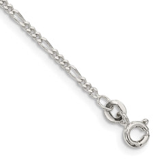 Sterling Silver 1.75mm Figaro Chain Anklet - 2