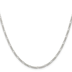 Sterling Silver 2.25mm Figaro Chain - 9
