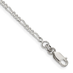 Sterling Silver 2.25mm Figaro Chain - 12