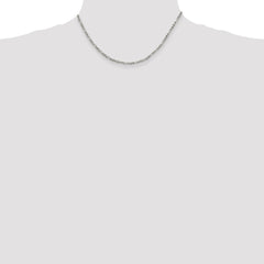 Sterling Silver 2.5mm Figaro Chain - 9
