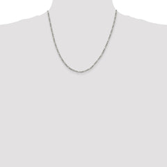 Sterling Silver 2.5mm Figaro Chain - 10