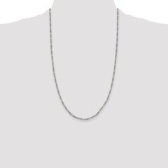 Sterling Silver 2.5mm Figaro Chain - 12