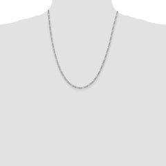 Sterling Silver Rhodium-plated 2.85mm Figaro Chain - 4