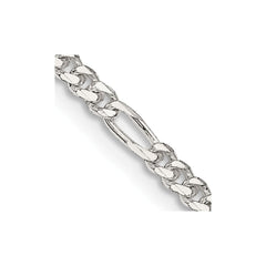 Sterling Silver 2.85mm Figaro Chain - 13