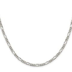 Sterling Silver 3.5mm Figaro Chain - 8