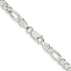 Sterling Silver 4.5mm Figaro Chain - 13
