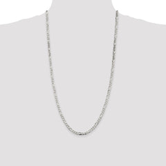 Sterling Silver 4.5mm Figaro Chain - 8