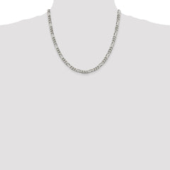 Sterling Silver 5.5mm Figaro Chain - 13