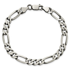 Sterling Silver Antiqued 6.5mm Figaro Chain - 4