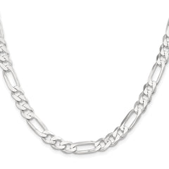 Sterling Silver 7.5mm Figaro Chain - 12