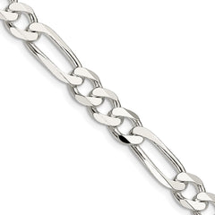 Sterling Silver 7.5mm Figaro Chain - 12
