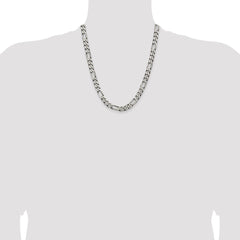 Sterling Silver Antiqued 7.75mm Figaro Chain - 5