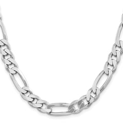 Sterling Silver Rhodium-plated 9mm Figaro Chain - 2