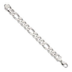 Sterling Silver 13.5mm Figaro Chain - 8