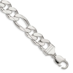 Sterling Silver 13.5mm Figaro Chain - 8