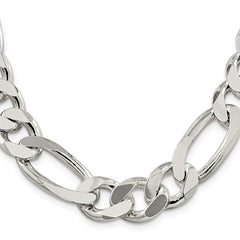 Sterling Silver 15mm Figaro Chain - 7